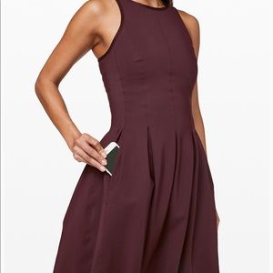 Here to there Bordeaux drama dress lululemon